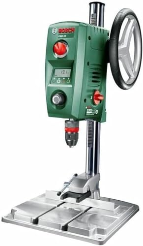 Bosch Home and Garden Tischbohrmaschine PBD 40 (710 W, Max. Bohr-Ø in Stahl/Holz: 13 mm/40 mm, Bohrhub 90mm, im Karton), Grün & Arbeitstisch PWB 600