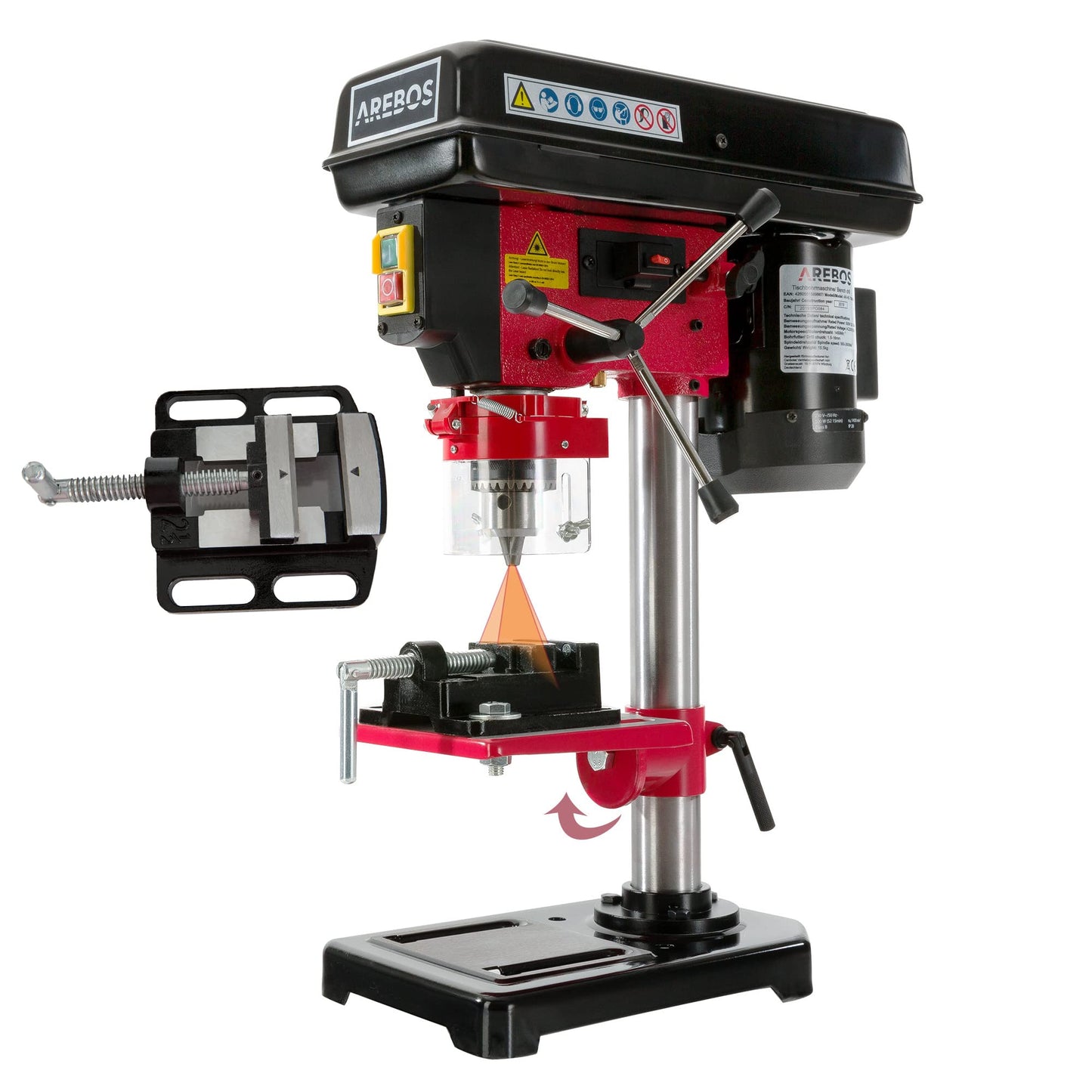 Einhell Säulenbohrmaschine TC-BD 630/1 (630 W, max. 60 mm Bohrtiefe, einstellbarer Bohrtiefenanschlag, max. 16 mm Bohrerdurchmesser)