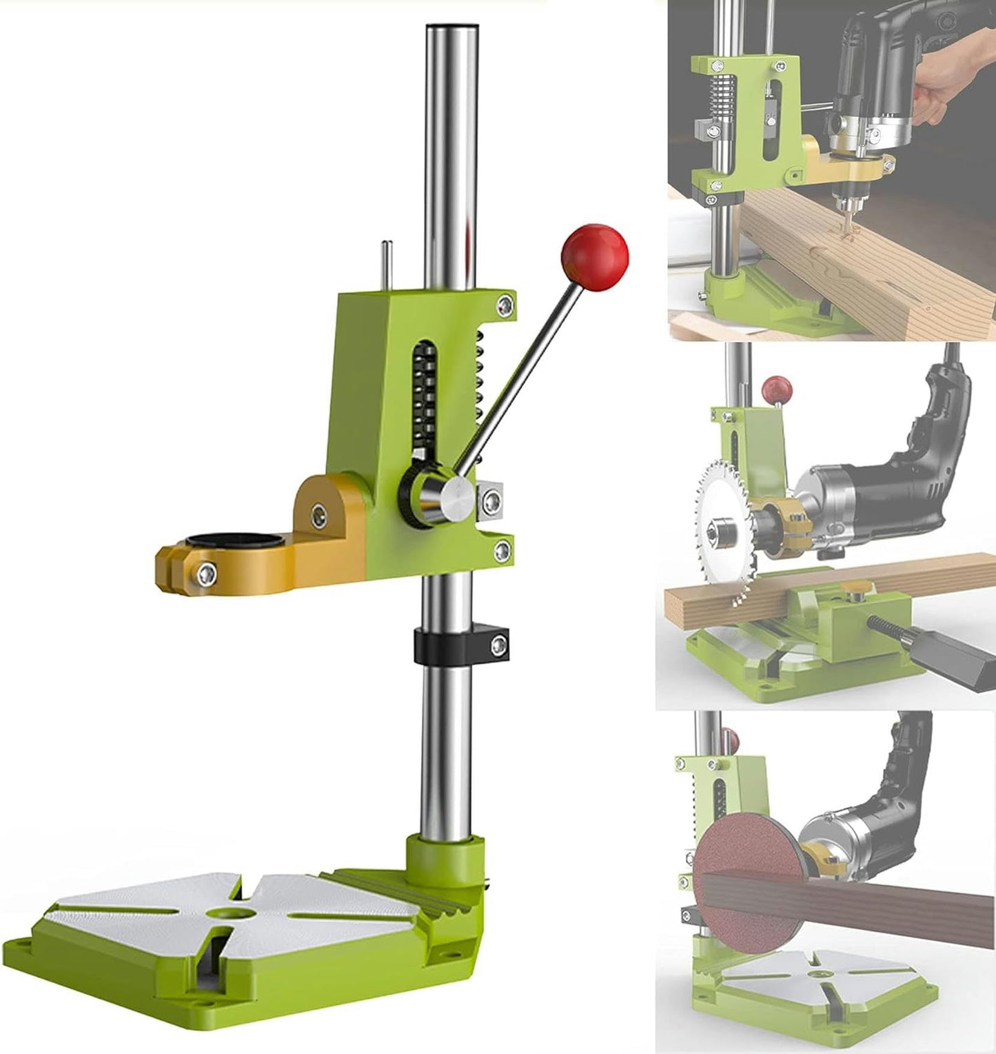 Bohrständer, Bohrständer für Bohrmaschine mit Schraubstock, Verstellbarer Bohrmaschinenständer Tischbohrmaschine Ständer Standbohrmaschine