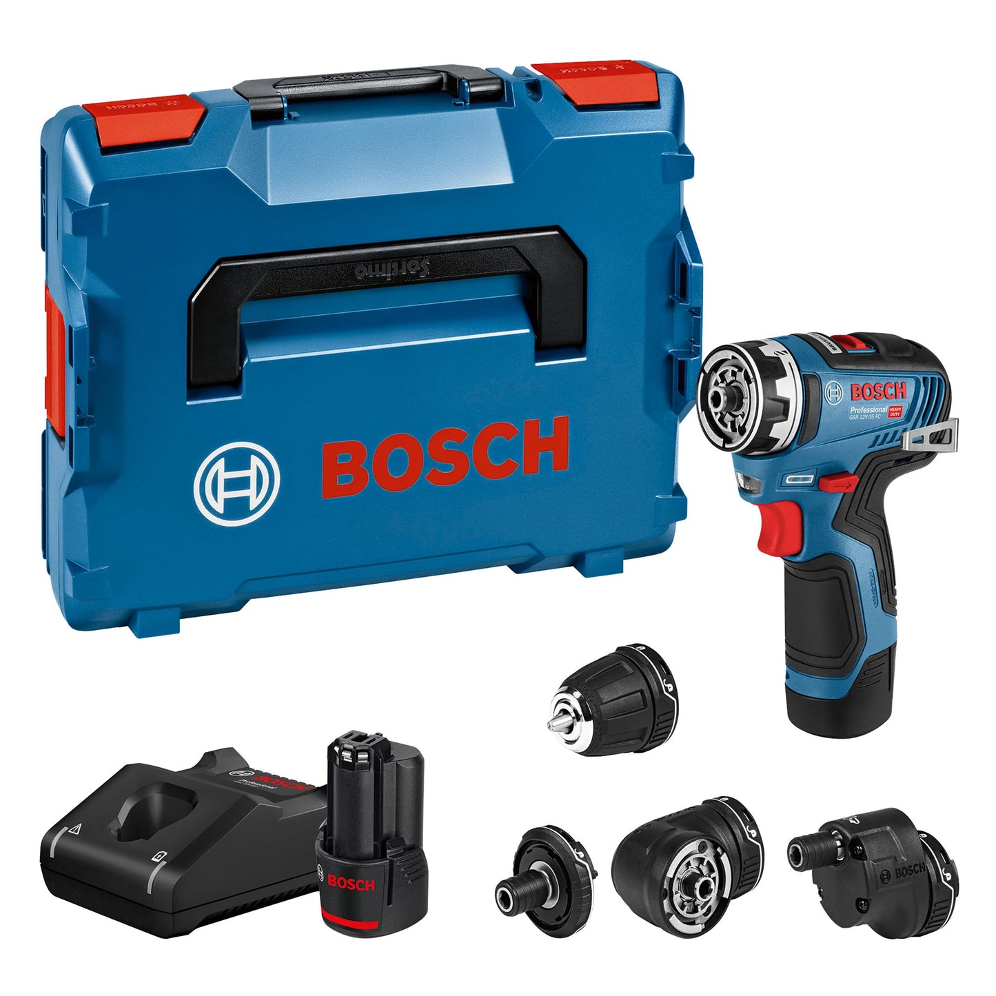 Bosch Professional 12V System Akku-Bohrschrauber GSR 12V-35 FC + 35x Extra Hard Schrauberbit‑ und CYL-3 Bohrer-Set (197 x 110,5 mm)