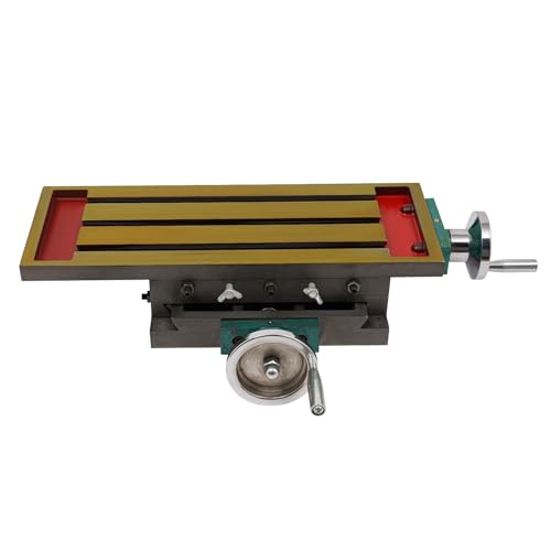 Kreuztisch 270mm(X-Route) 125mm(Y-Route), Bohrtisch Koordinatentisch Präzise Positionierung, Multifunktions Fräs-Arbeitstisch Geeignet für Alle