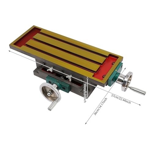 Kreuztisch 270mm(X-Route) 125mm(Y-Route), Bohrtisch Koordinatentisch Präzise Positionierung, Multifunktions Fräs-Arbeitstisch Geeignet für Alle