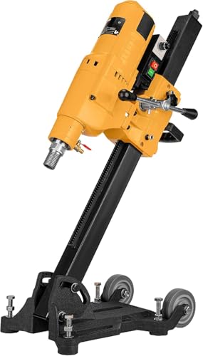 Kernbohrgerät 4350 W an Neigbarer Kernbohrständer mit Transportrollen - Diamant Kernbohrmaschine 760 U/min – Kernbohreinheit 230 V mit