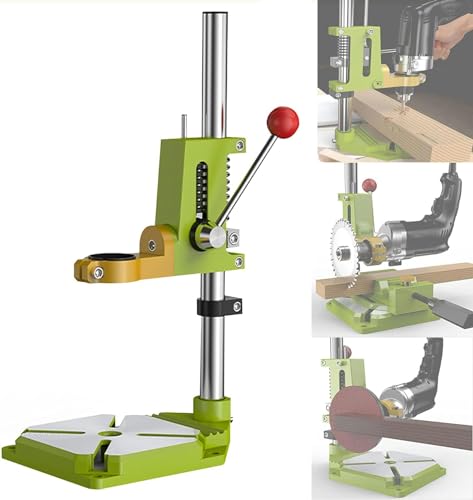 Bohrständer, Bohrständer für Bohrmaschine mit Schraubstock, Verstellbarer Bohrmaschinenständer Tischbohrmaschine Ständer Standbohrmaschine