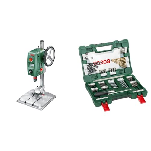 Bosch Standbohrmaschine PBD 40 (710 Watt, im Karton) + Bosch 91tlg. Bohrer- und Bit Set V-Line Box (Holz, Stein und Metall, Zubehör für Bohr- und