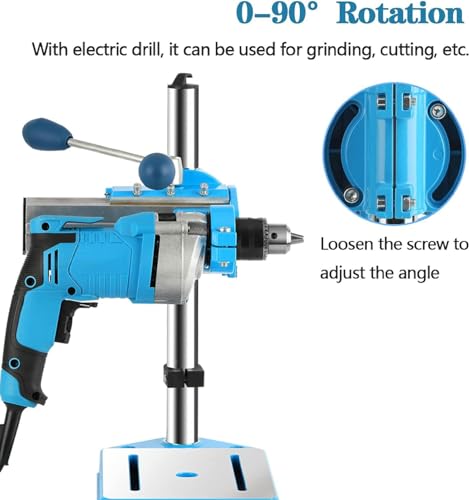 Bohrständer, Bohrständer für Bohrmaschine, Bohrmaschinenständer mit Schraubstock, Tischbohrmaschine Standbohrmaschine - Einloch-Gusseisenbasis