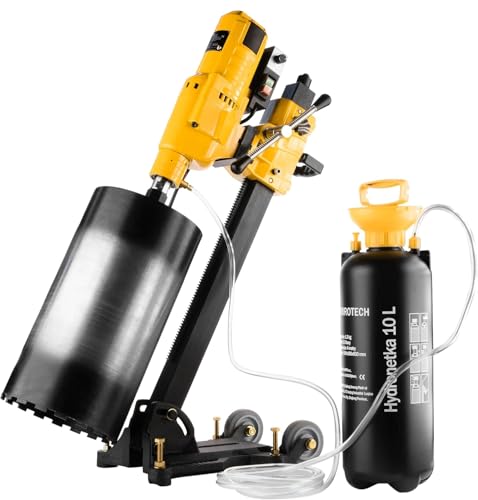 Kernbohrgerät 4350 W an Neigbarer Kernbohrständer mit Transportrollen - Diamant Kernbohrmaschine 760 U/min – Kernbohreinheit 230 V mit