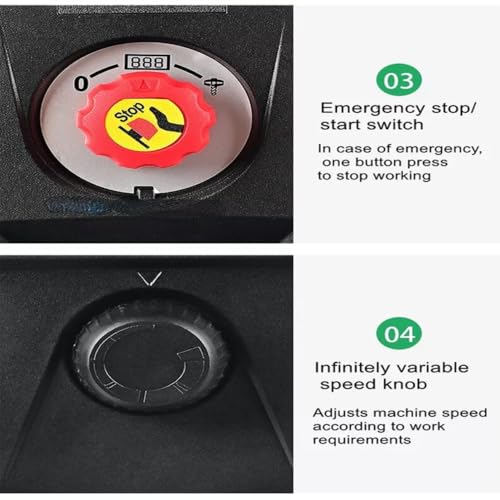 Tischbohrständer, 800 W, gebürstete Digitalanzeige, Mini-Elektrobohrmaschinen-Bohrfutter, 1,5–16 mm, 6-Gang-Tischbohrmaschine, Spindeldrehzahl: