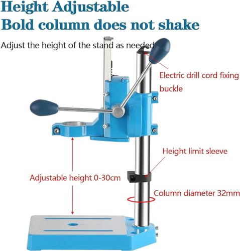 Bohrständer, Bohrständer für Bohrmaschine, Bohrmaschinenständer mit Schraubstock, Tischbohrmaschine Standbohrmaschine - Einloch-Gusseisenbasis