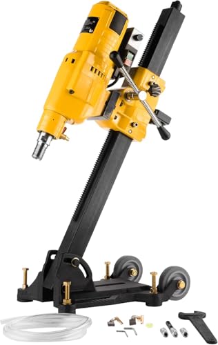 Kernbohrgerät 4350 W an Neigbarer Kernbohrständer mit Transportrollen - Diamant Kernbohrmaschine 760 U/min – Kernbohreinheit 230 V mit