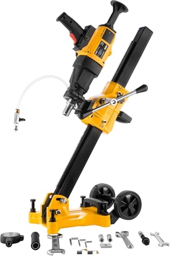 Kernbohrgerät Handgeführt ⌀ 8–112 mm an Kernbohrständer - Diamant Kernbohrmaschine 3960 U/min - Kernlochbohrmaschine 3 Gänge 1500 W für Nass und
