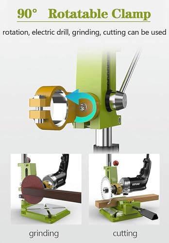 Bohrständer, Bohrständer für Bohrmaschine mit Schraubstock, Verstellbarer Bohrmaschinenständer Tischbohrmaschine Ständer Standbohrmaschine