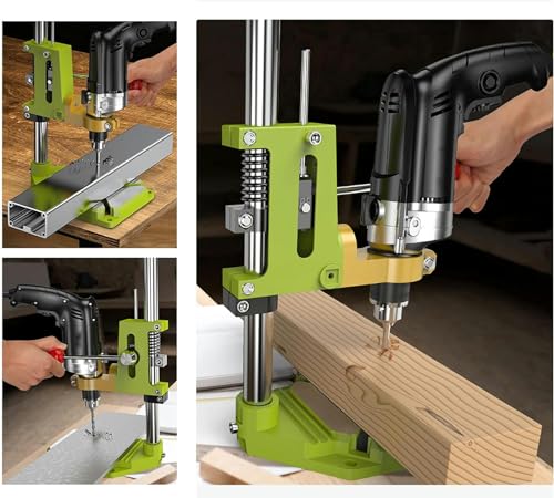Bohrständer, Bohrständer für Bohrmaschine mit Schraubstock, Verstellbarer Bohrmaschinenständer Tischbohrmaschine Ständer Standbohrmaschine