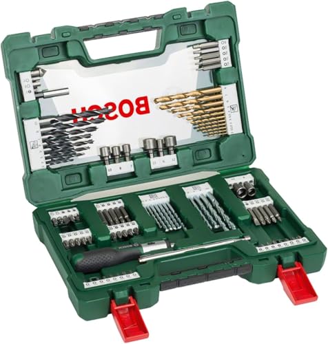 Bosch Standbohrmaschine PBD 40 (710 Watt, im Karton) + Bosch 91tlg. Bohrer- und Bit Set V-Line Box (Holz, Stein und Metall, Zubehör für Bohr- und