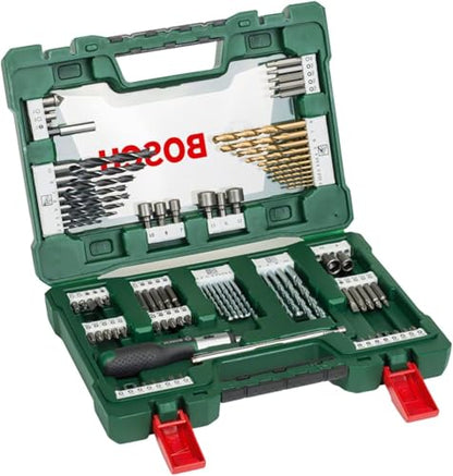 Bosch Standbohrmaschine PBD 40 (710 Watt, im Karton) + Bosch 91tlg. Bohrer- und Bit Set V-Line Box (Holz, Stein und Metall, Zubehör für Bohr- und