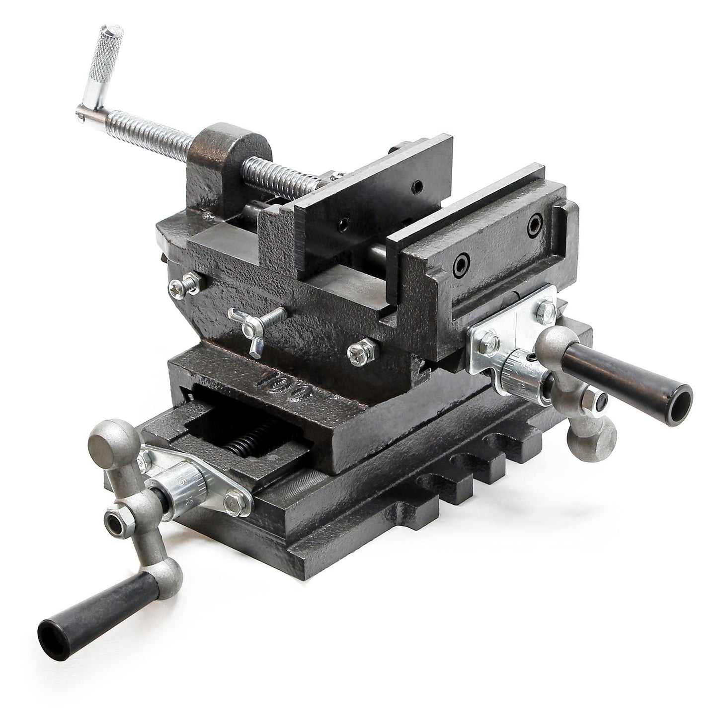 2-Achsen XY FräSmaschine, 270x125mm Mini Metalldrehmaschine BohrstäNder Multifunktion Kreuztisch FräStisch Koordinatentisch Arbeitstisch FräSen