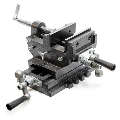 2-Achsen XY FräSmaschine, 270x125mm Mini Metalldrehmaschine BohrstäNder Multifunktion Kreuztisch FräStisch Koordinatentisch Arbeitstisch FräSen